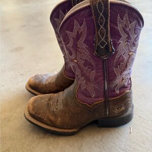 Ariat Kids Boots in Purple and Brown